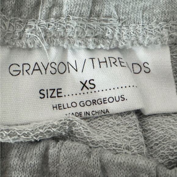 Grayson Threads Pants Womens XS Gray Wide Leg America Graphic Check Sweatpant - Picture 7 of 9